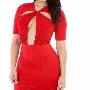 Women’s large fire red dress